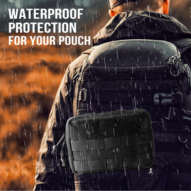 OneTigris حقيبة OneTigris MOLLE، حقيبة إدارية تكتيكية لحزام أدوات EDC، منظم أدوات بسحاب، حقيبة خصر Utility 7.5"x5"x2" - Image 4
